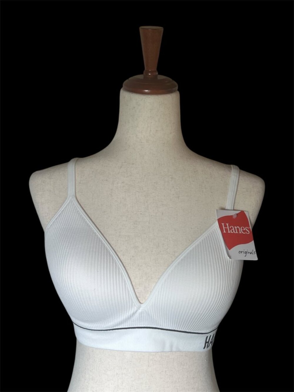 Hanes Originals Seamless Rib Contour Wireless Bralette Flaw